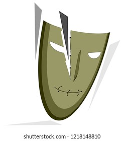 white and abstract image mask of silence