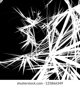 white abstract lines on black background