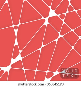 White Abstract Lines on red | EPS10 Vector