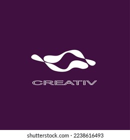 White abstract logo for clothing or food vendors,vector