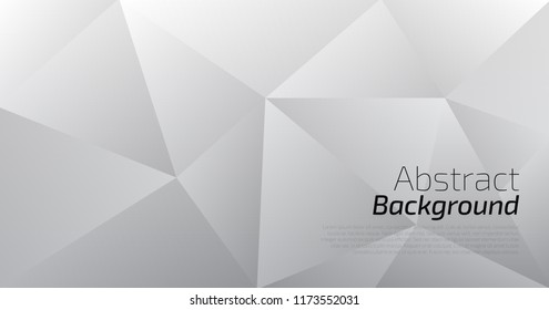 White abstract low poly background. Vector background art style can be used in cover design, book design, poster, flyer, cd cover, website backgrounds or adv design.