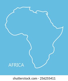 white abstract map of Africa