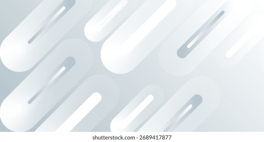 White abstract Minimal Abstract Background. Modern shiny white diagonal rounded lines pattern. Minimal geometri simple modern design abstract