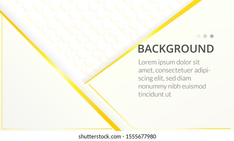 White abstract minimal background with shiny gold effect.
