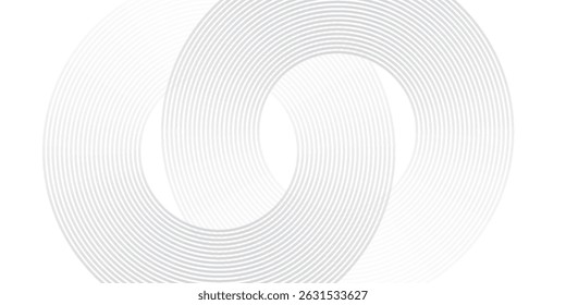 White abstract minimalist background with circle lines and dot pattern good simple