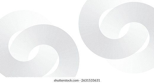 Fundo minimalista abstrato branco com linhas de círculo e padrão de pontos boa arte simples