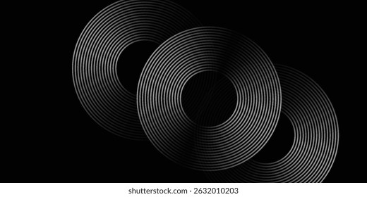 White abstract minimalist background with circle lines	