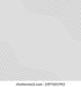 White abstract minimalist background with wave lines and dot pattern.