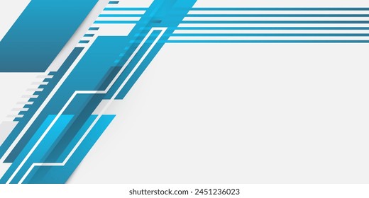 Fondo moderno abstracto blanco con líneas y sombras blancas y azules. Anuncio moderno real blanco con líneas degradadas azul claro.