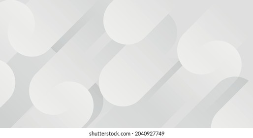 White abstract modern transparency circle presentation background