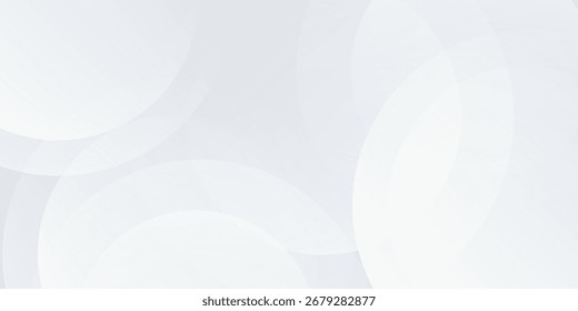 White abstract modern transparency circle presentation background