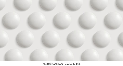White abstract neomorphism background. 3d vector geometric design