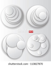 White abstract object,bubbles,Vector