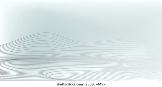 White abstract on gray wavy background, vector illustration