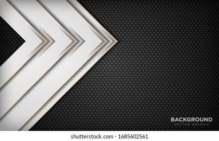 El fondo abstracto blanco se solapa con el elemento de línea dorada en textura geométrica oscura. Ambiente moderno y lujoso.