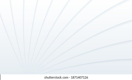 White Abstract Paper Cut Background Vector Shadows Objects Modern Design
