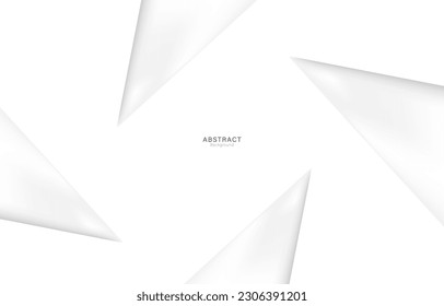 white abstract papercut minimalist background