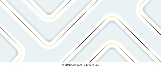 fondo de patrón abstracto blanco con líneas doradas