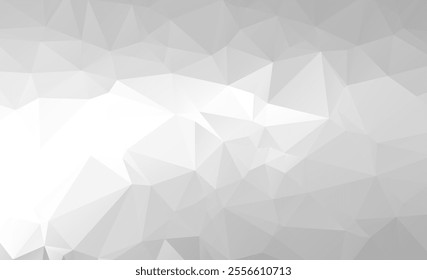 White abstract polygon background. Lowpoly backdrop. Vector illustration.