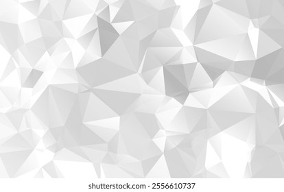 White abstract polygon background. Lowpoly backdrop. Vector illustration.