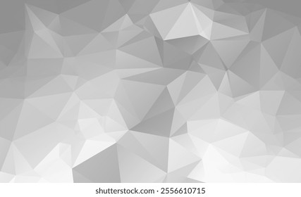 White abstract polygonal background. Low poly style. Vector illustration