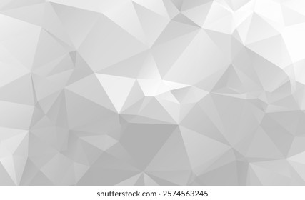 White abstract polygonal background. Low poly style. Vector illustration
