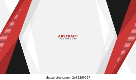 Fundo branco abstrato vermelho e preto da bandeira geométrica
