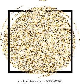 White abstract sandy background with black frame. Vector illustration.