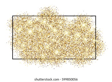 White abstract sandy background with black frame. Vector illustration.
