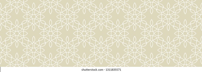 White abstract seamless pattern on olive green background