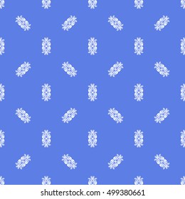 White abstract seamless pattern on blue background . Modern stylish design. Template for prints, textile, wrapping and decoration, wallpaper. Vector illustration.