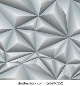 white abstract seamless pattern of triangles with bulging edges