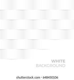 White Abstract Shape and Textured vector Background with empty Copyspace to enter your text. Brick wall with 3d effect.