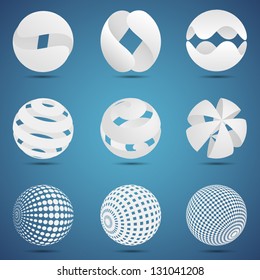 White abstract spheres