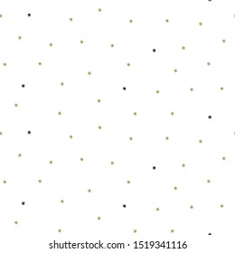 White abstract star seamless scandi pattern.  Minimalist symbols and shapes for Christmas, New Year party. Golden beige snowflake repeat textile design. Fabric, nursery wallpaper scandinavian print.