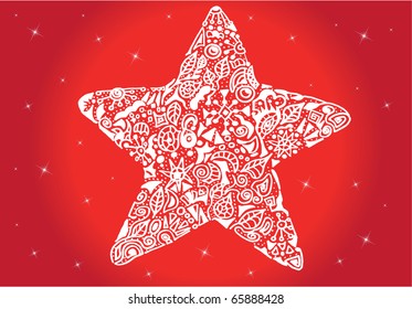white abstract star unique illustration