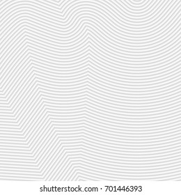 White abstract striped background - embossed surface.  3D effect. Vector illustration.