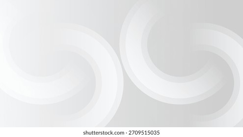 White abstract swirl background with soft curved lines and gentle gradient texture.