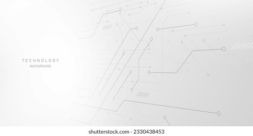 weißer abstrakter Technologie-Hintergrund, modernes Design, Vektorgrafik