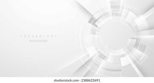 weißer abstrakter Technologie-Hintergrund, modernes Design, Vektorgrafik
