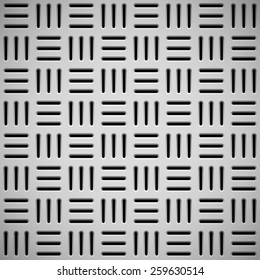 White abstract technology background with seamless perforated speaker grill texture for web, user interfaces, UI, applications, apps, business presentations and prints. Vector illustration.