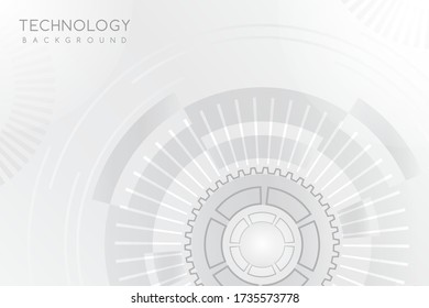 Antecedentes técnicos abstractos blancos con diversos elementos tecnológicos. Concepto innovador de comunicaciones de alta tecnología. El concepto de tecnología y tecnología digitales.