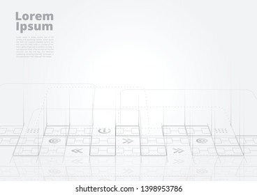 white Abstract technology background vector