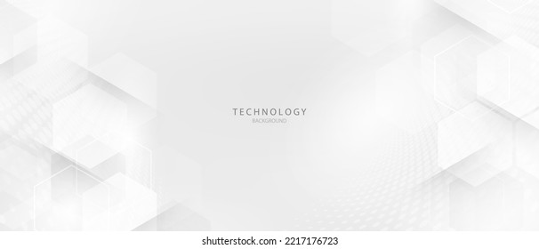 white abstract technology background vector illustration