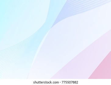 White abstract template for card or banner. Metal Background with waves and reflections. Business background, silver, illustration. Illustration of abstract background with a metallic element