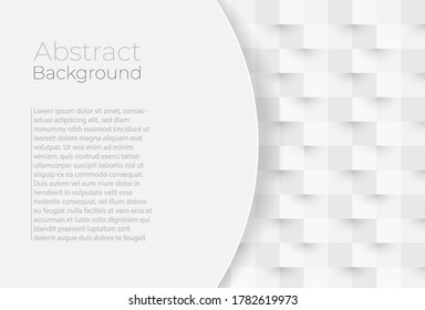 White abstract texture. 3D paper art style vector backgrounds can be used in cover designs, book designs, posters, leaflets, website backgrounds, or advertisements. Paper cut style.