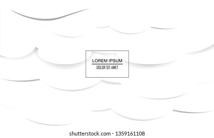 White abstract texture. Abstract background 3d paper art style can be used in book design, cover design, poster, flyer, website background or advertising. Modern design template.