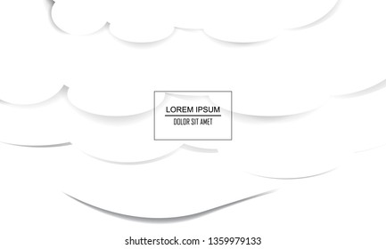 White abstract texture. Abstract background 3d paper art style can be used in book design, cover design, poster, flyer, website background or advertising. Modern design template.