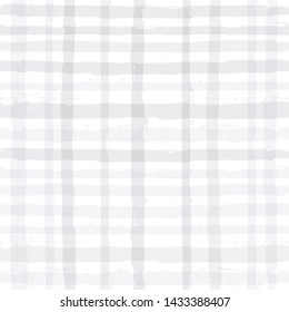 White abstract texture, paint stripe Seamless pattern. gray minimal striped graphic background. light ink brush strokes. grunge stripes, paintbrush line. texture lines backdrop - Vector