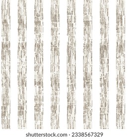 Textura abstracta blanca, franja de pintura Patrón sin costura. fondo gráfico rayado mínimo marrón. trazos de pincel de tinta ligera. rayas gruesas, línea de pincel. fondo de líneas de textura - Vector